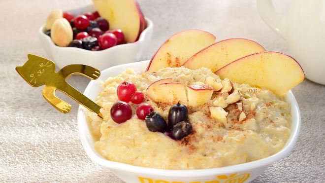 Рецепт датской овсянки с кусочками фруктов