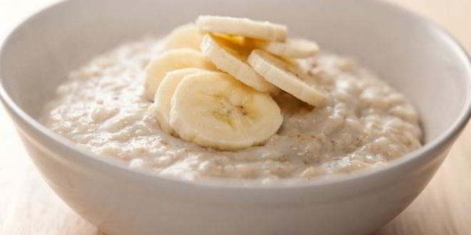 Рецепт Овсяной каши на молоке с бананом