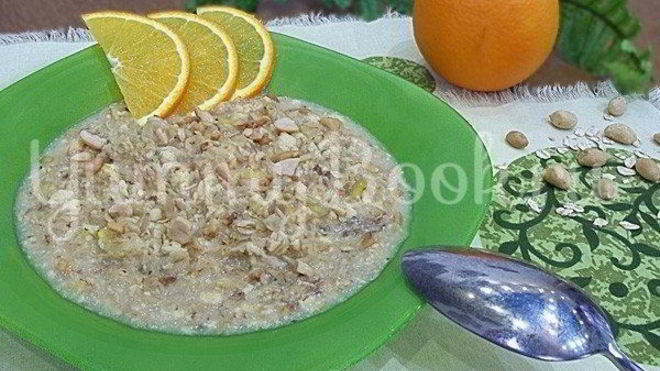 Рецепт овсяной каши с апельсином и арахисом