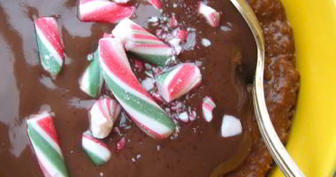 Рецепт Овсяной каши с шоколадным пудингом и мятной карамелью