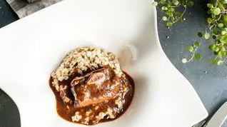 Рецепт Овсянки с копчеными говяжьими ребрами