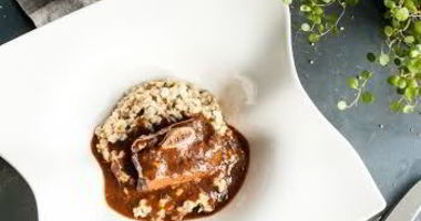 Рецепт Овсянки с копчеными говяжьими ребрами