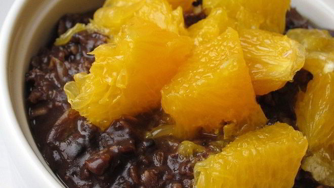 Рецепт шоколадна-цитрусовой овсяная каша