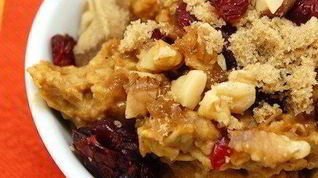 Рецепт Тыквенной овсяной каши с вяленой клюквой