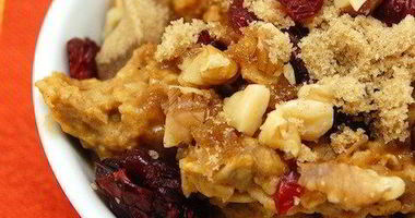 Рецепт Тыквенной овсяной каши с вяленой клюквой