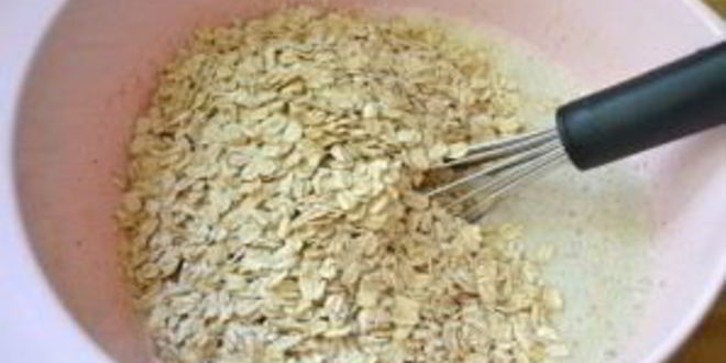 Рецепт запеченной овсянки с черникой и бананом