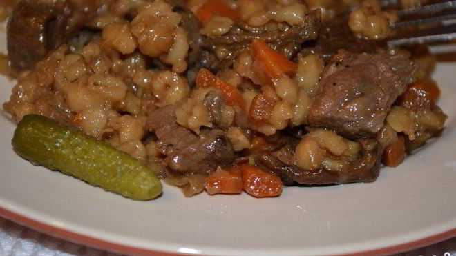 Рецепт каши перловой с говядиной