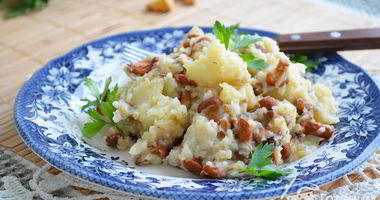 Рецепт Сетуской картофельно-ячменная каша с лисичками