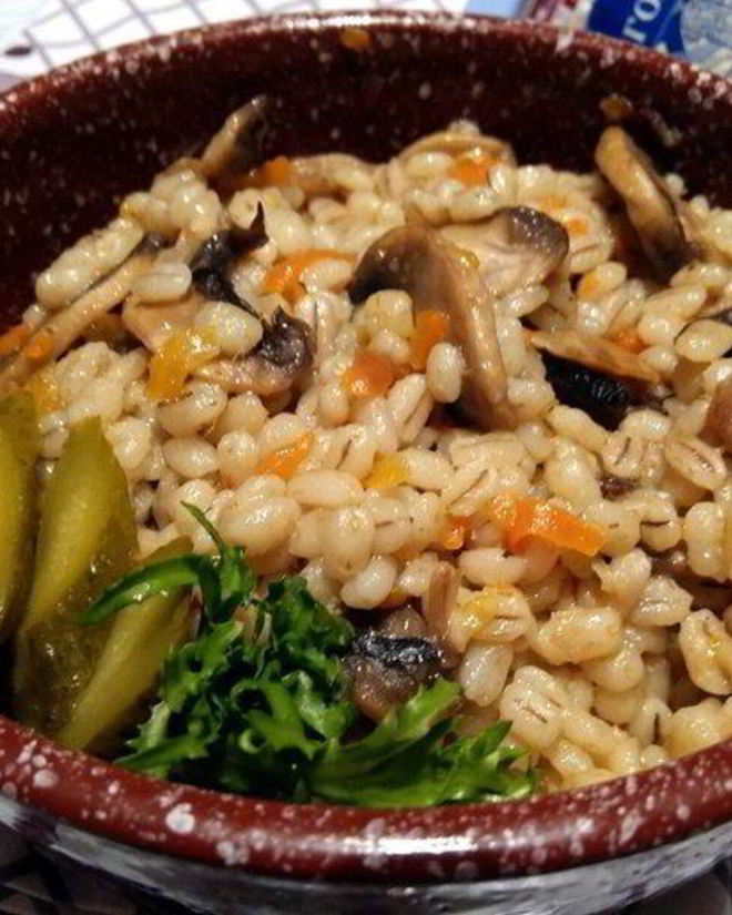 Рецепт перловой каши с грибами в духовке