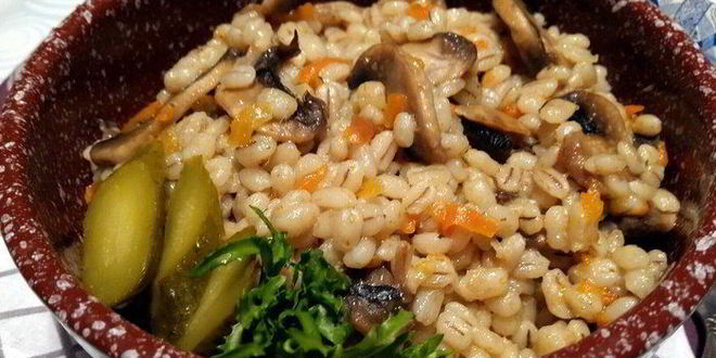 Рецепт перловой каши с грибами в духовке