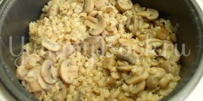Рецепт перловой каши с грибами в мультиварке