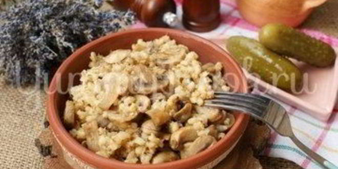 Рецепт перловой каши с грибами в мультиварке