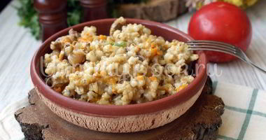 Рецепт Перловой каши с куриными желудочками в мультиварке