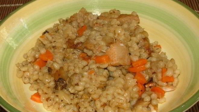 Рецепт перловой каши с мясом