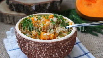 Рецепт Перловой каши с тыквой в мультиварке