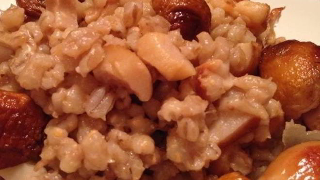 Рецепт перловки с белыми грибами