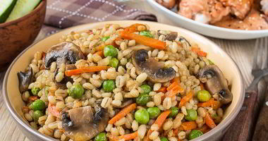 Рецепт Перловки с грибами и зеленым горошком