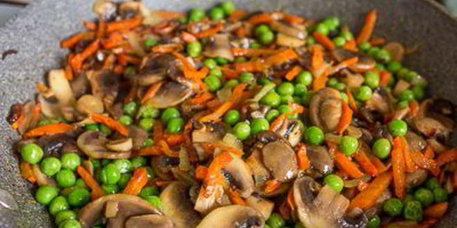 Рецепт перловки с грибами и зеленым горошком