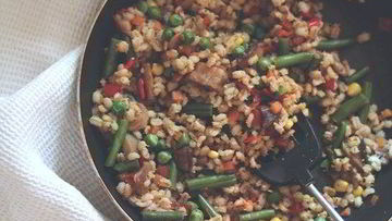 Рецепт Перловки с лесными грибами и овощами