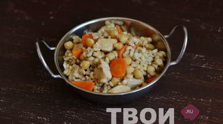 Рецепт Перловки с нутом и куриной грудкой