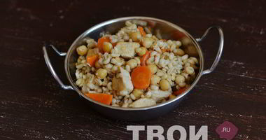 Рецепт Перловки с нутом и куриной грудкой