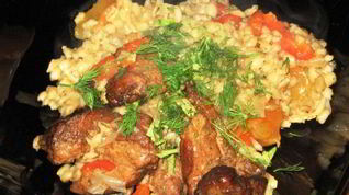 Рецепт Перловки в горшочке с курицей