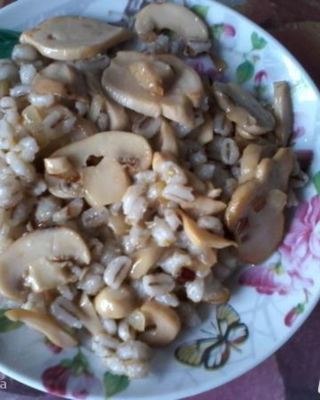 Рецепт постной перловой каши с грибами