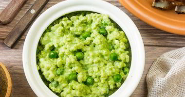 Рецепт Сливочной перловой каши с горошком