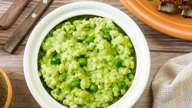 Рецепт сливочной перловой каши с горошком