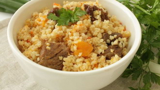 Рецепт пшеничной каши с мясом и тыквой