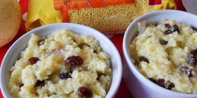 Рецепт каши пшенной с грушами и изюмом