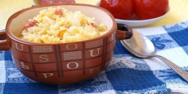 Рецепт пшеной каши с квашеной капустой