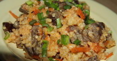 Рецепт Пшенной каши с куриными сердечками