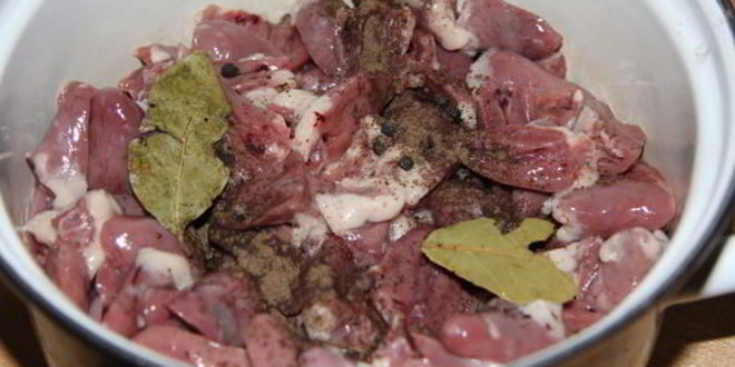 Рецепт пшенной каши с куриными сердечками