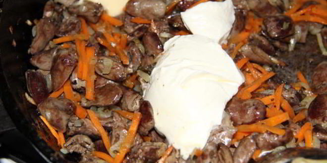 Рецепт пшенной каши с куриными сердечками