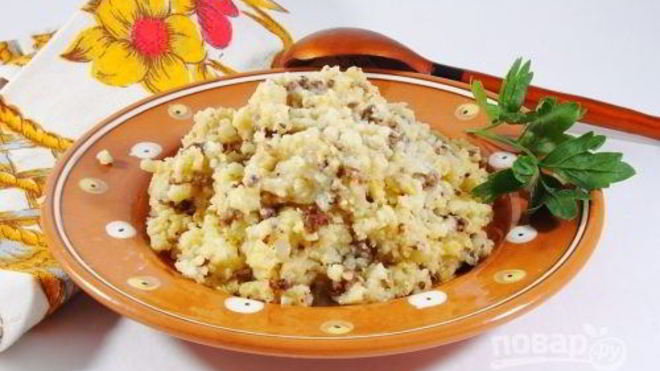 Рецепт пшенной каши с мясом