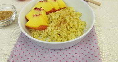 Рецепт Пшенной каши с персиком и шоколадом