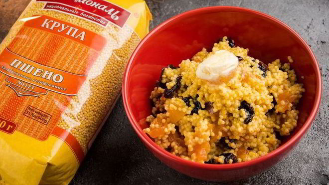 Рецепт пшенной каши с сухофруктами