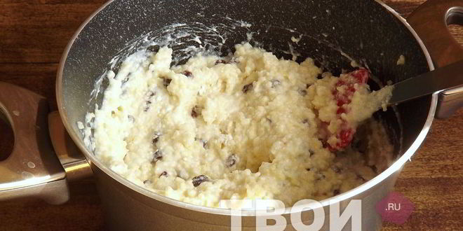 Рецепт пшенной каши с творогом и изюмом