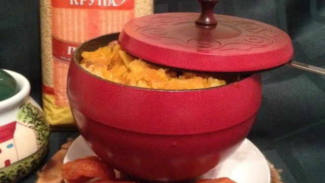 Рецепт пшенной каши с тыквой и сухофруктами