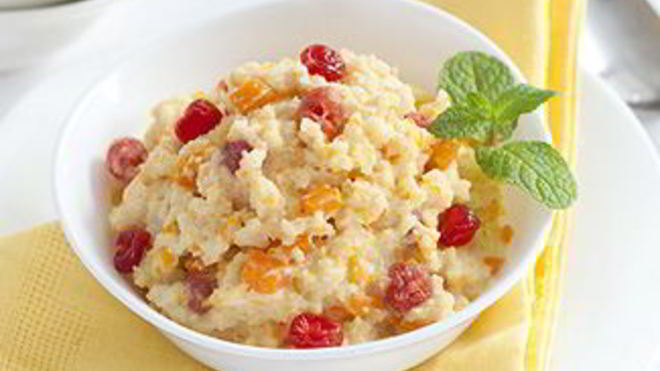 Рецепт пшенной каши с тыквой, корицей и вяленой вишней в мультиварке