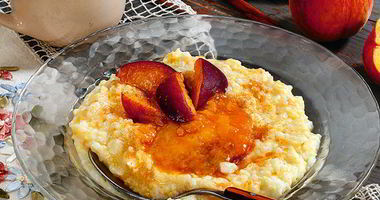 Рецепт Рисова-пшенной каша с персиками