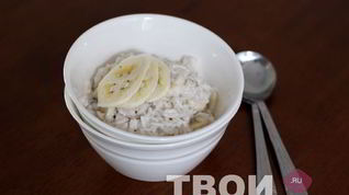 Рецепт Рисовой каши на кокосовом молоке с бананом