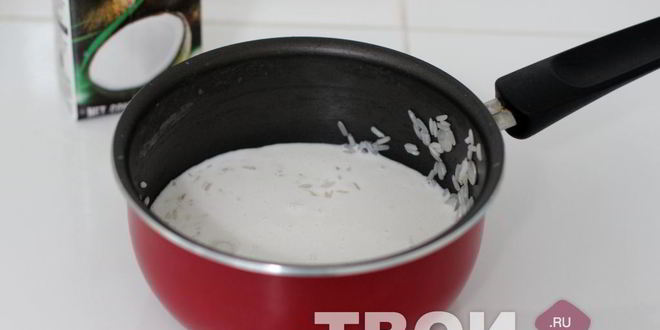 Рецепт рисовой каши на кокосовом молоке с бананом