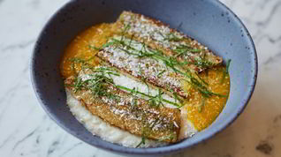 Рецепт Рисовой каши на кокосовом молоке с карамелизованным бананом