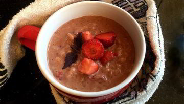 Рецепт Рисовой каши с клубникой и шоколадом