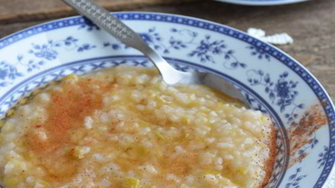 Рецепт рисовой каши с ревенем