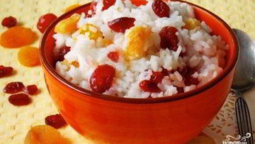Рецепт Рисовой каши с сухофруктами