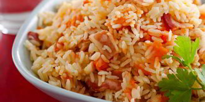 Рецепт Рисовой каши с тыквой и беконом в мультиварке