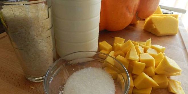 Рецепт рисовой каши с тыквой на молоке